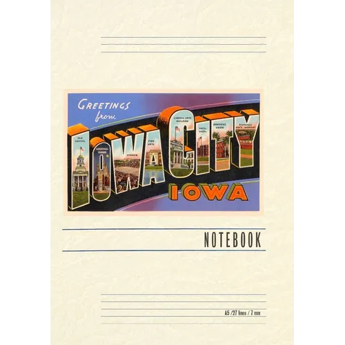 Vintage Lined Notebook Greetings from Iowa City