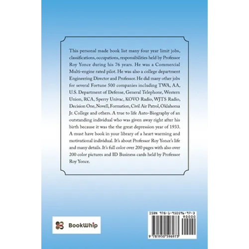 Professor Roy Yonce's Autobiography