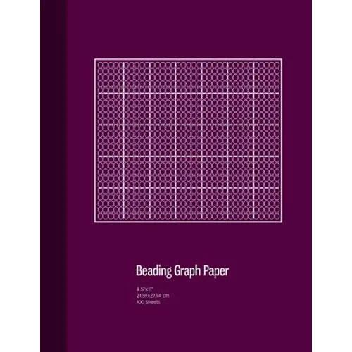 Beading Graph Paper: Peyote Stitch Graph Paper, Seed Beading Grid Paper, Beading on a Loom, 100 Sheets, Purple Cover (8.5"x11")