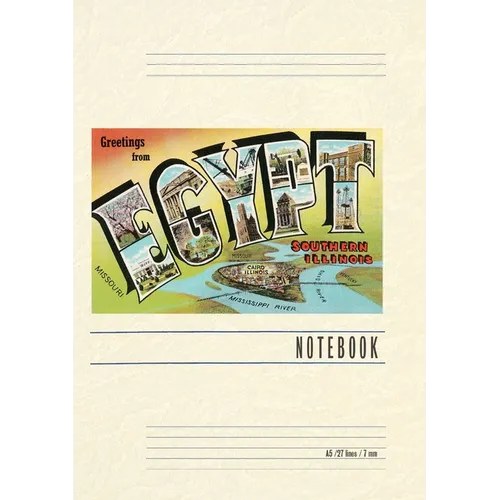 Vintage Lined Notebook Greetings from Egypt, Illinois