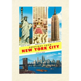 Vintage Lined Notebook Scenes, Greetings from New York City