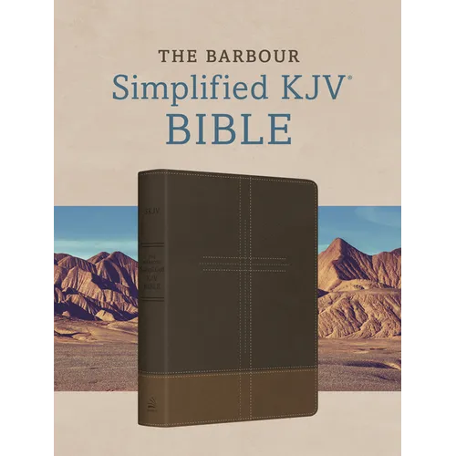 The Barbour Simplified KJV Bible--Deluxe Edition [Two-Tone Brown Stitched Cross]