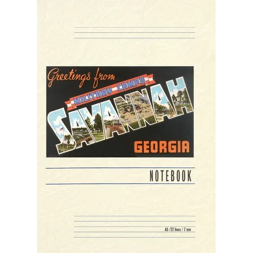 Vintage Lined Notebook Greetings from Savannah