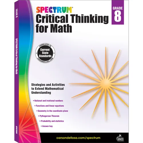 Spectrum Critical Thinking for Math, Grade 8: Volume 50