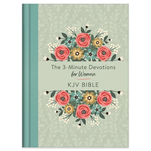 The 3-Minute Devotions for Women KJV Bible [Mint Bouquet]