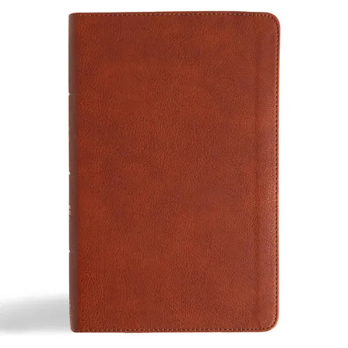 CSB Single-Column Personal Size Reference Bible, Burnt Sienna Leathertouch