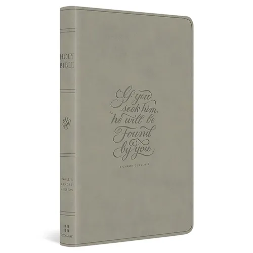 ESV Large Print Value Thinline Bible (Trutone, Stone, 1 Chronicles 28:9 Design)