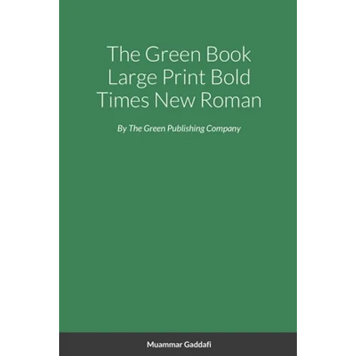 The Green Book Large Print Bold Times New Roman