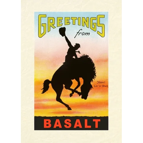 Vintage Lined Notebook Greetings from Basalt, Bronco