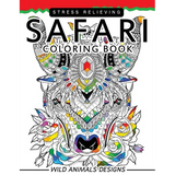 Safari Coloring books: Wild Animals Flowers Mandala and Doodle Pattern