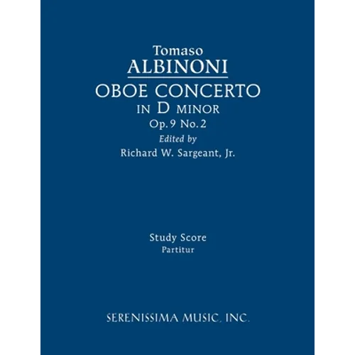 Oboe Concerto in D minor, Op.9 No.2: Study score