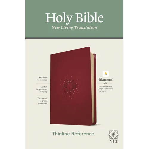 NLT Thinline Reference Bible, Filament Enabled Edition (Red Letter, Leatherlike, Berry)