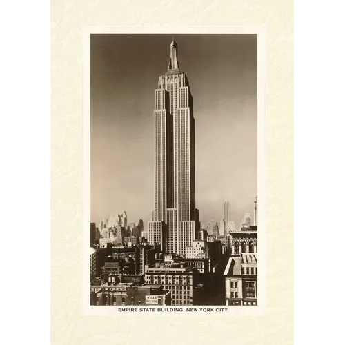 Vintage Lined Notebook Empire State Building, New York City
