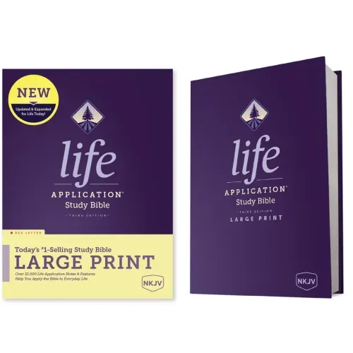 NKJV Life Application Study Bible, Third Edition, Large Print (Hardcover, Red Letter)