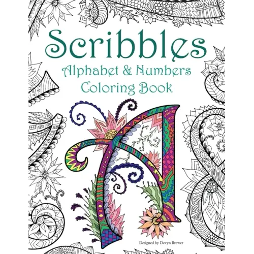 Scribbles: Alphabet and Numbers Coloring Book