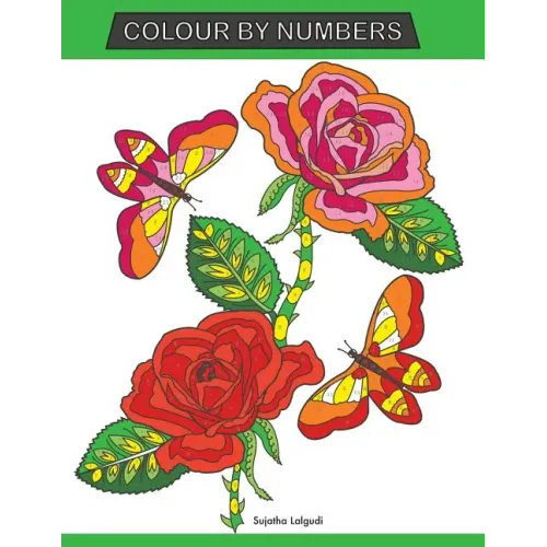 Colour by Numbers: Large Print Colour By Number Butterflies, Birds, and Flowers Adult Colouring Book