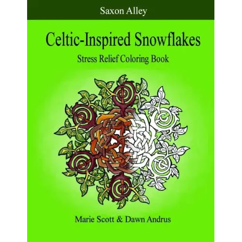 Celtic-Inspired Snowflakes: Stress Relief Coloring Book