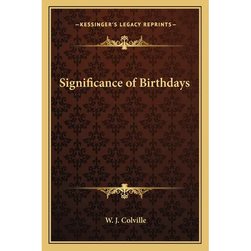 Significance of Birthdays