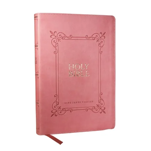 KJV Holy Bible: Large Print with 53,000 Center-Column Cross References, Pink Leathersoft, Red Letter, Comfort Print: King James Version