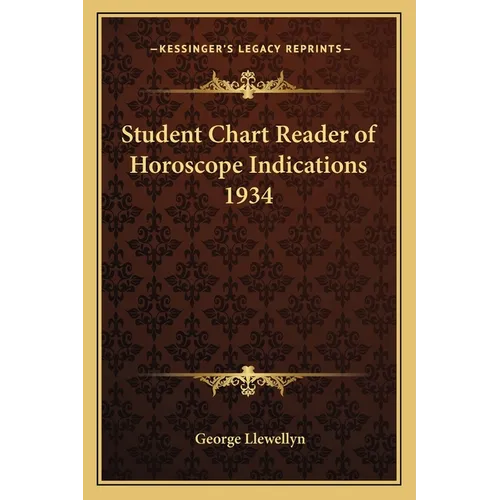 Student Chart Reader of Horoscope Indications 1934