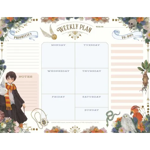Harry Potter: Floral Fantasy Weekly Planner Notepad