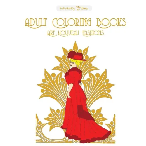 Adult Coloring Books Art Nouveau Fashions