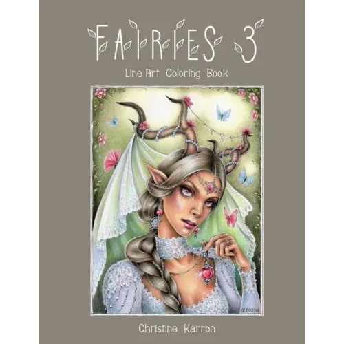 Fairies 3 Line Art Coloring Book
