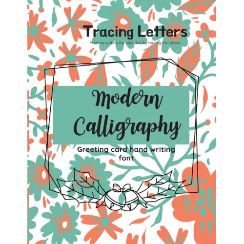 Modern Calligraphy Greeting card hand writing font: Practice writing the alphabet by tracing the letters