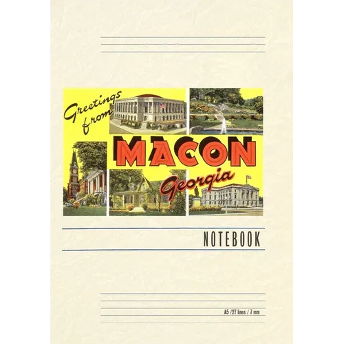 Vintage Lined Notebook Greetings from Macon