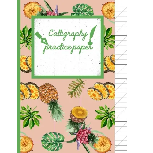 Calligraphy Practice paper: Zinnwaldite watercolor hand writing workbook tropical school, fruit punch for adults & kids 120 pages of practice shee