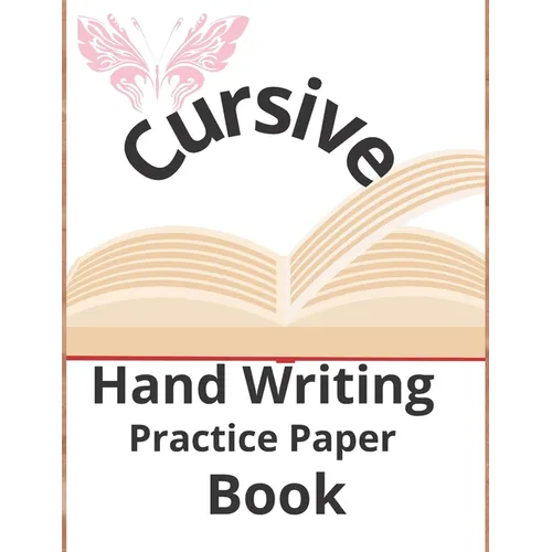 cursive hand writing practice paper book: activity book
