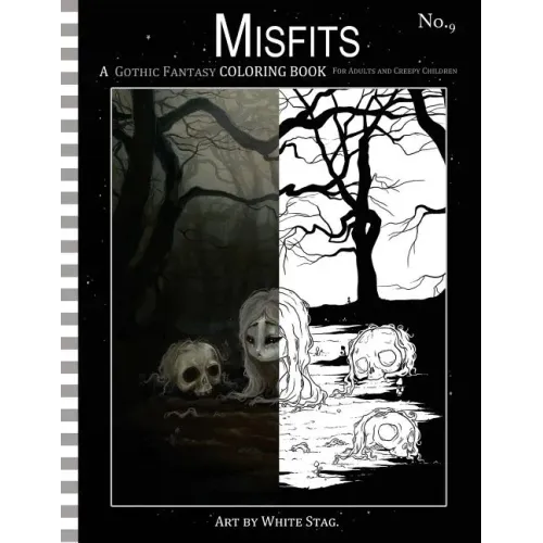Misfits a Gothic Fantasy Coloring Book for Adults and Creepy Children: Vampires, gloom, doom, skeletons, ghosts and other spooky things.
