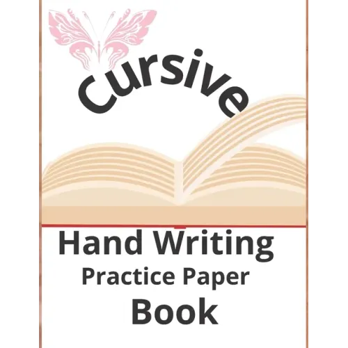 cursive hand writing practice paper book: activity book