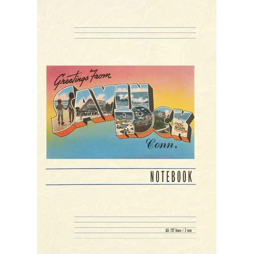 Vintage Lined Notebook Greetings from Savin Rock