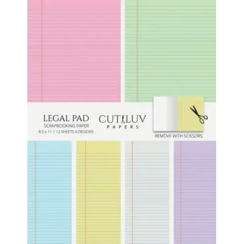 Legal Pad Collage Paper for Scrapbooking: Back To School Office Themed Decorative Paper for Crafting