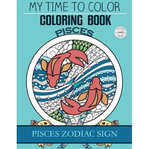 Pisces Zodiac Sign - Adult Coloring Book
