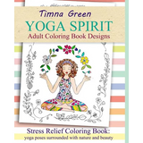 yoga spirit: Stress Relief Coloring Book: yoga poses surrounded with nature and beauty - Paperback