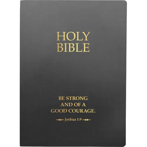 KJV Holy Bible, Be Strong and Courageous Life Verse Edition, Large Print, Black Ultrasoft: (Red Letter, 1611 Version)