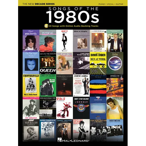 Songs of the 1980s - The New Decade Series with Online Backing Tracks Piano Vocal Guitar Songbook Over 80 Iconic Hits with Sheet Music