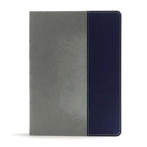 CSB Apologetics Study Bible for Students, Gray/Navy Leathertouch: Black Letter, Teens, Study Notes and Commentary, Ribbon Marker, Sewn Binding, Easy-T