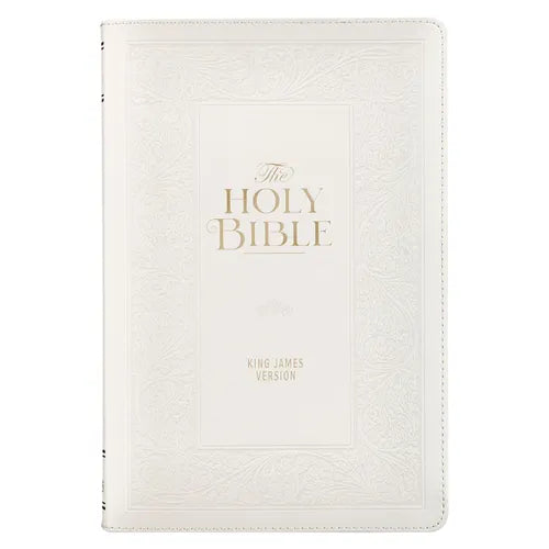 KJV Bible Giant Print Standard Faux Leather White