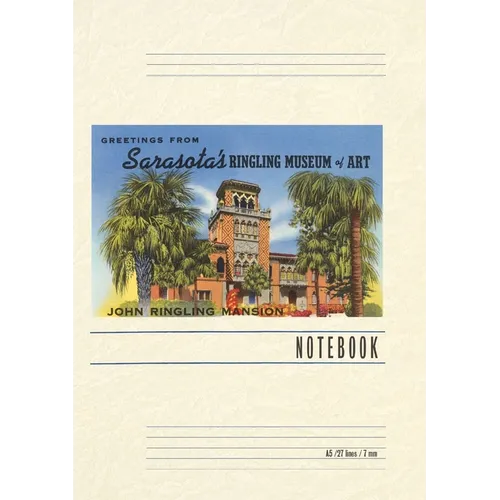 Vintage Lined Notebook Greetings from Sarasota Museum