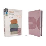 Niv, Read. Think. Live., Leathersoft, Pink, Comfort Print: 365-Day NIV Devotional Bible - Discover Your Part in God's Plan - Imitation Leather