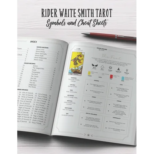 Rider Waite Smith Tarot Symbols and Cheat Sheets: Quick reference for reading tarot