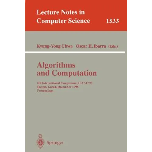 Algorithms and Computation: 9th International Symposium, Isaac'98, Taejon, Korea, December 14-16, 1998, Proceedings