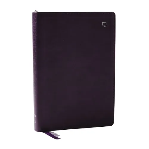Net Bible, Large Print Thinline with Cross References, Purple Leathersoft, Comfort Print (Thumb Indexed) - Imitation Leather