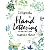 Calligraphy and Hand Lettering Practice Sheet: Large Print 150 Pages and Three Types Of Practice: Hand Lettering Practice Sheet