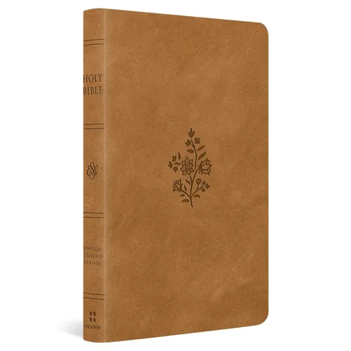 ESV Large Print Value Thinline Bible (Trutone, Nubuck Caramel, Wildflower Design)