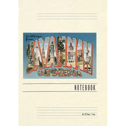 Vintage Lined Notebook Greetings from Savannah