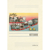 Vintage Lined Notebook Greetings from Lake Sunapee